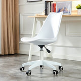 ZUN Modern Home Office Desk Chairs, Adjustable 360 &deg;Swivel Chair Engineering Plastic Armless Swivel W1512P294258