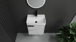 ZUN 20" Wall-Mounted Bathroom Vanity with Ceramic Sink, Storage Cabinet with Doors W1972P196396