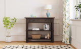 ZUN TREXM Retro Console Table with Drawer and Two Sturdy Shelves for Entryway, Living Room N715P195561P