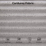 Loveseat Sofa with Memory Foam & Steel Frame - No Assembly, Convertible 2-in-1 Design, Corduroy W2959P272125