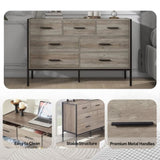 ZUN Wood Dresser with 7 Drawers, Wooden Storage Closet for Bedroom, Solid Clothes Cabinet with Sturdy W1820P145381
