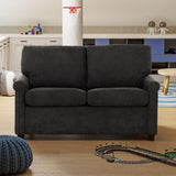 ZUN Convertible Twin Sleeper Sofa with USB Ports, Modern Upholstered Sofa Bed, Living Room 2-Seater B011P198404