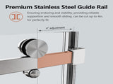 56-60" W * 74" H Frameless Single Sliding Shower Doors, Bathroom Sliding Shower Door, 5/16" W1552P345052