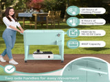 91*84.5*38.5cm Rectangular Plastic Box Frozen Insulation Cart Mint Green 43535541