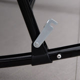 3 Piece Outdoor Patio Furniture Set with Glass Coffee Table & 2 Folding Padded Rocking Chairs, W2225142471