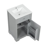 20" Bathroom Vanity with Sink, Bathroom Cabinet with Soft Closing Door, Storage Rack and Adjustable N725P218017E