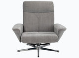 Swivel chenille Recliner with Ottoman Chair Modern Armchair Ergonomic Push Manual Reclining Footrest W1622P460966