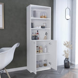 Home 2-Door Bookcase, Modern Storage Unit with Dual Doors and Multi-Tier Shelves -White -Office B070137830
