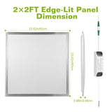 2 PCS 48W 2FT LED Panel Light 5800LM 7000K Ceiling Lighting 150W Equivalent LED Troffer Recessed 96572343