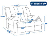 Dual Motor Heat Massage Infinite Position Up to 350 LBS Electric Power Lift Recliners with 15214958