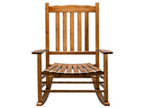 Square Wooden Rocking Chair Wavy Backboard Original Color 82239638