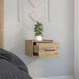 Boa Floating Nightstand , End Table, Side Table Wall-Mounted Single Drawer Design with Handle B200137813
