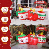 6.9 FT Lighted Christmas Inflatable Decoration, Inflatable Five Christmas Balls, Funny Blow Up Yard 92958187