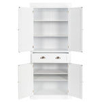 ZUN FCH Single Drawer Double Door Storage Cabinet White 56206735