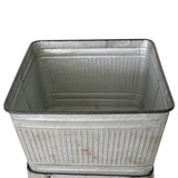 20.5x20.5x21" Large Perryman Galvanized Tub On Stand, for Plant Pot/Planter/ Metal Ice Buckets W2078P323437