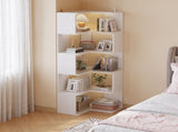 5-layer L-shaped corner display rack particle board 60*60*165cm white 73137996