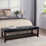 Wooden Base Upholstered Bench for Bedroom for Entryway W68053160