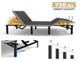 Adjustable Bed Frame with Massage Head & Foot Incline Twin XL Size Wireless Remote, two types of USB W1038P268075