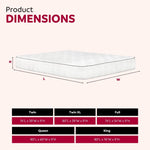 ZUN Premium 9 in. Medium Pocket Spring Mattress - Full Size, White B011P202579