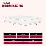 Premium 9 in. Medium Pocket Bed in a Box Spring Mattress - Queen Size, White B011P202581