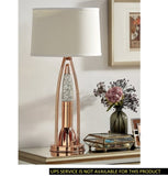 Beautiful Water Dancing Table Lamp 1pc Modern Design Home Decor Copper Finish Luxurious Sparkling B011P162527
