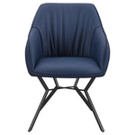 ZUN Blue and Gunmetal Upholstered Dining Chairs B062P145617