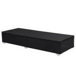 ZUN Outdoor Leisure Rattan Furniture Pool Bed / Chaise -Black 13432209