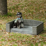 ZUN Dog Bed, Pet Bed, Pet Enclosures, Pet Outdoor Pet Patio Seasonal PE Wicker Pet W170390114