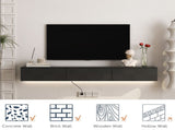 Floating TV Stand Wall Mounted with 16 Color LEDs,67" Modern TV Stand, Floating TV Cabinet W1321P220184