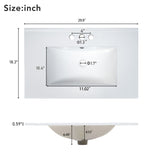 Modern 30inch Navy Blue/White Bathroom Vanity Cabinet Combo with Open
Storge, Two Drawers WF320373AAK