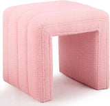 Modern Teddy Velvet Ottoman Footrest, Vanity Stool, and Shoe Bench for Makeup Room, Living Room, 76746552