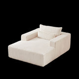 75-Inch Corduroy Sponge Sofa Lounge Chair,No Assembly Required,Fluffy Modern Sleeper Chair for W834P206088