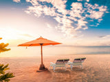 56*60*63cm 100kg Oxford Cloth White Iron Frame Beach Chair Color 30560940