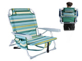 5-Position Adjustable Backpack Beach Chair with Storage Bag, Cooler Pouch & Side Bags Ideal for 70617796