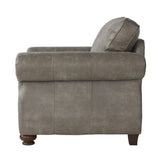 Leinster Faux Leather Upholstered Nailhead Chair and Ottoman T2574P196949