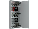 Wall Shoe Rack 54" H, One Mirror, One Door, Five Internal Storage Shelves, Approximate Capacity for B097132917