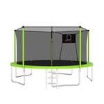 ZUN 14FT Trampoline ,Sports Fitness Trampolines with Enclosure Net, Recreational Trampolines for Outdoor W1163120242