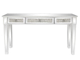FCH Silver MDF Mirror Surface Broken Glass Three Pumping Computer Desk 43240235