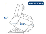 Dual Motor Heat Massage Infinite Position Up to 350 LBS Electric Power Lift Recliners with 15214958