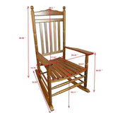 ZUN BALCONY PORCH ADULT ROCKING CHAIR OAK W2297P143349