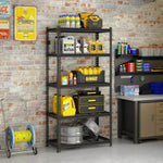 ZUN 5-Tier Adjustable Metal Shelving Unit ,Heavy Duty Garage Shelving,Storage Racks,Industrial Utility 88520663