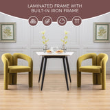 COOLMORE Contemporary Designed Velvet Fabric Upholstered Accent/Dining Chair /Barrel Side Chairs W395103724