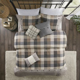 King/Cal King 6 Piece Herringbone Duvet Cover Set B03597354