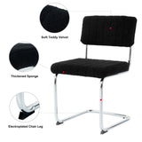 Modern simple light luxury dining Black Family bedroom stool back Dressing Student W210P198972