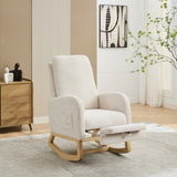 25.4"W Chair for Nursery, High Back Glider Chair with Retractable Footrest, Side Pocket, W3188P282078