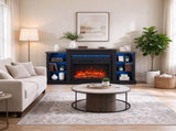 55" Fireplace TV Stand for TVs up to 65", Entertainment Center Console with RGB LED Strips, 6 70665279