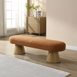 Dining Bench for Dining Room, Upholstered Bedroom End of Bed Entryway Bench, Boucle Ottoman for N779P271401O