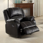 ZUN ACME Zuriel Motion Rocker Recliner, Black Synthetic Leather LV52287