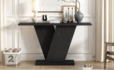 Mirod Console Table with Natural Wood Veneer,V-Base Design for Classic Versatility ,Perfect for N760P237962B