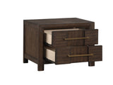 Modern Style 2-Drawer Nightstand Made with Wood in Walnut B009139178